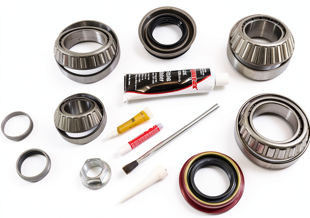 Differential kit being installed in a garage