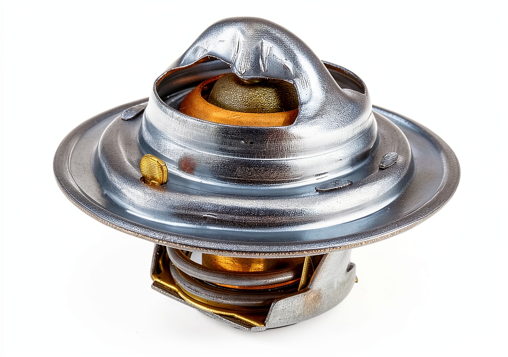 MotoRad Engine Thermostat installed on a vehicle engine block