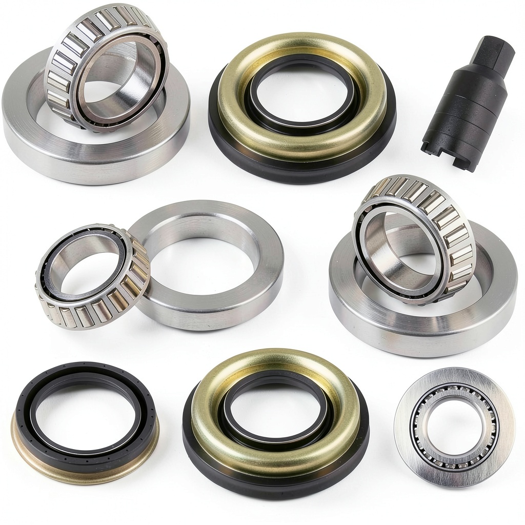 Installing DOFOCH rear differential bearing kit on a Cadillac under a lift