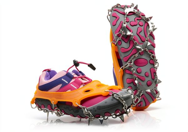 Giggleway Kids Ice Cleats for Shoes and Boots Model B11XS Blue Size M-0