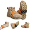 Ice Cleats AGOOL Snow Grip Shoe Spikes Orange Large 2 pcs-4
