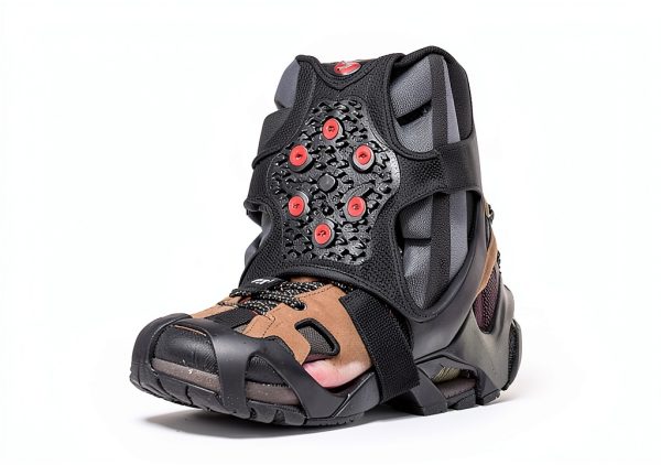 Sfee Ice Grip Crampons Black L for Boots with 10 Tungsten Spikes-1