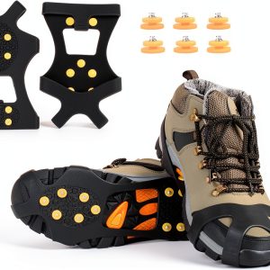 EONPOW Ice Snow Grip Cleats – Non‑Slip Steel Studs, TPE, Sizes S‑XL-0