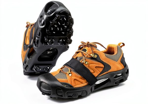 SYOURSELF Ice Cleats for Shoes Black Medium – 28 Spike Anti‑Slip Grip-0
