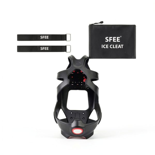 Sfee Ice Grip Crampons Black L for Boots with 10 Tungsten Spikes-5
