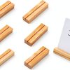 6 Pcs Wood Place Card Holders, Wooden Table Number Stands, Wooden Picture Holders Stands for Acrylic Signs, Wedding/Ceremony/Home/Party/Decoration Holders-0