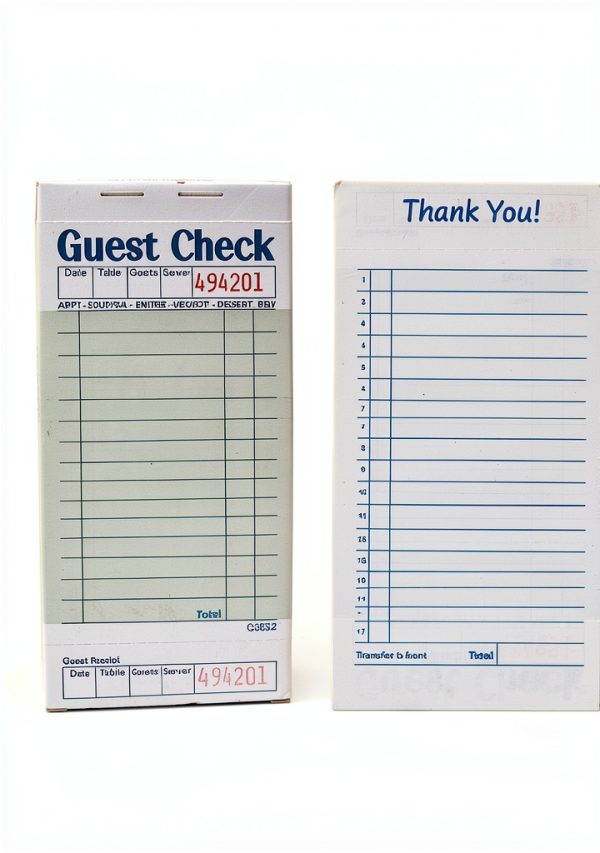Guest Checks Budgenix Green 6 Pack 300 Sheet Notepad 6.7x3.5 Inch-1
