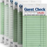 Guest Checks Budgenix Green 6 Pack 300 Sheet Notepad 6.7x3.5 Inch-0