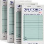 XKDOUS Server Books 6 Pack Green Guest Check Pads for Restaurants-0