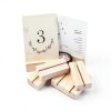 15 Pieces Wood Table Number Stands Wood Place Card Holders Picture Holder Acrylic Sign Holders for Ceremony Birthday Party Home Decoration-5