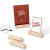 6 Pcs Wood Place Card Holders, Wooden Table Number Stands, Wooden Picture Holders Stands for Acrylic Signs, Wedding/Ceremony/Home/Party/Decoration Holders-5